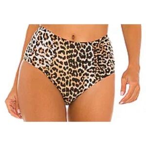 NEW GANNI Leopard Print High-Waisted Bikini Bottoms
